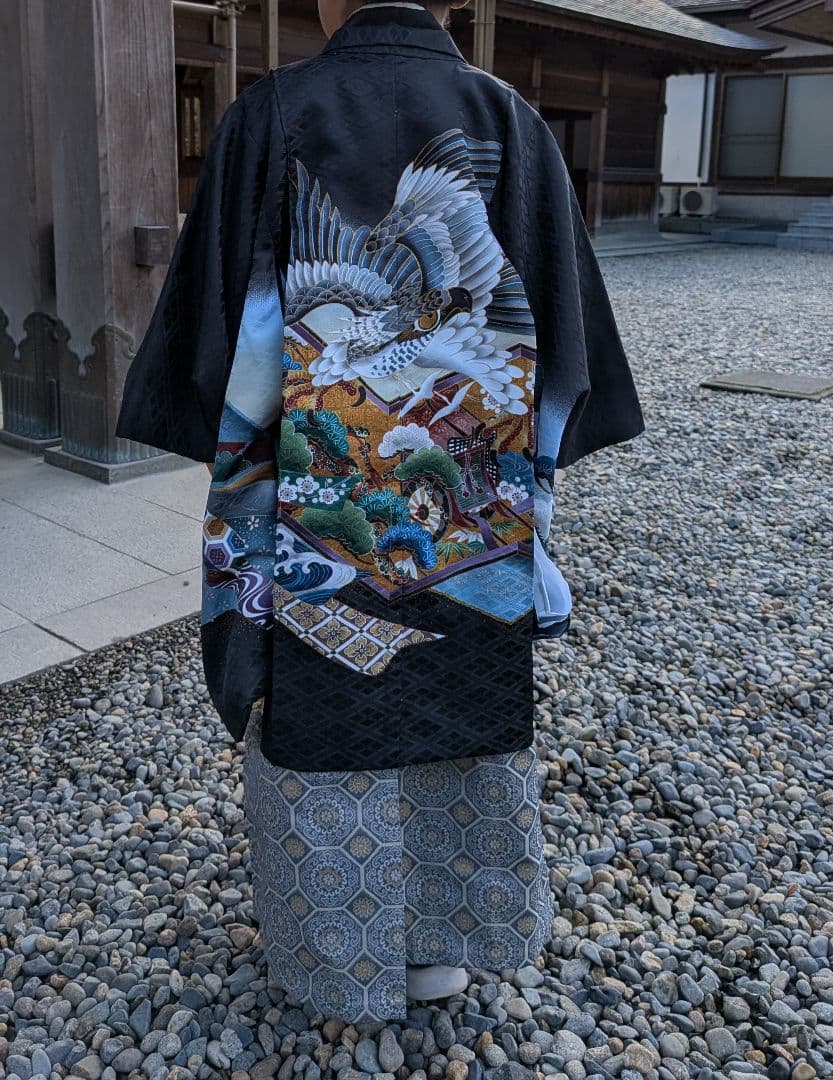 七五三 男の子 黒い着物フルセット