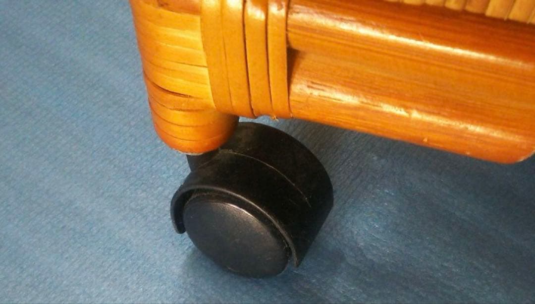 ラタン 籐 ４段チェスト アンティーク 棚 ヴィンテージ