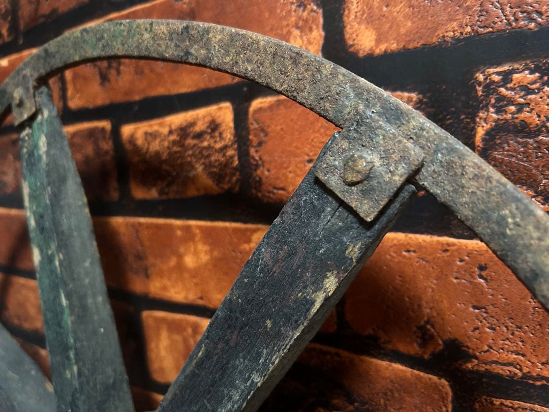 車輪 58cm 特大 木/鉄製 アンティーク ガーデニング 雑貨