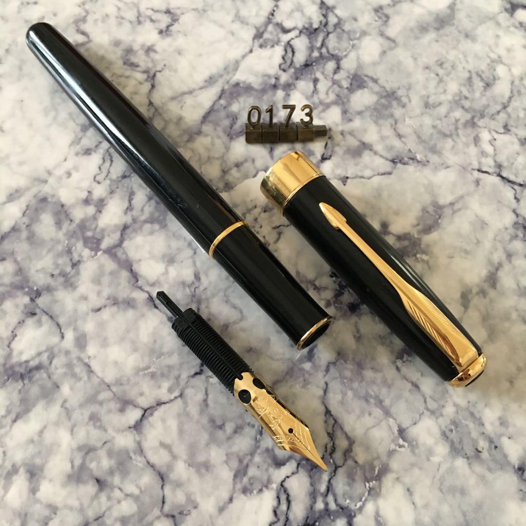 #0173 オーバーホール済み 万年筆 PARKER パーカー 18k