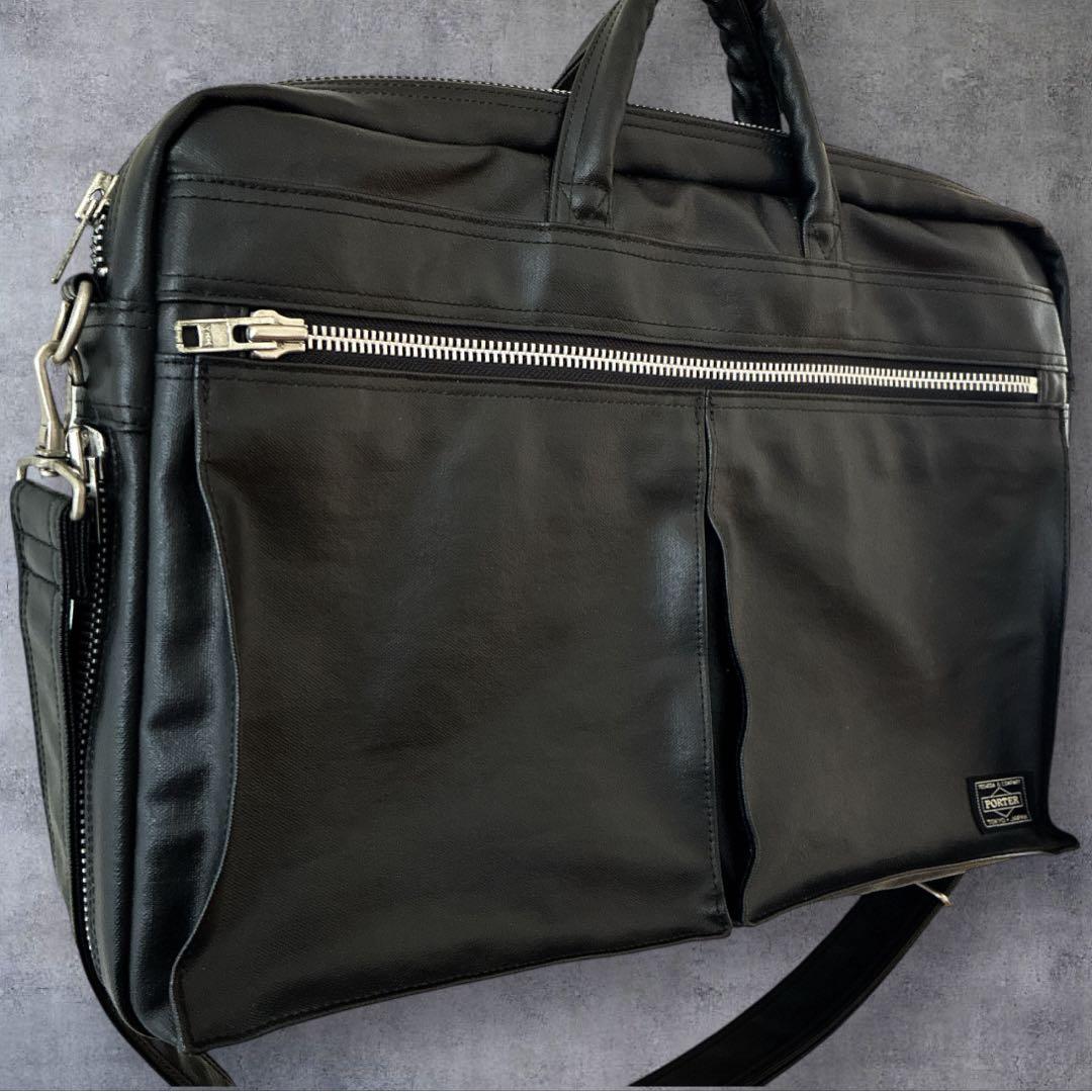 美品　PORTER ポーター フリースタイル 2WAYブリーフケース ブラック