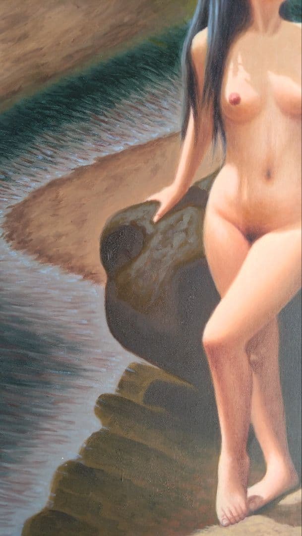 人見友紀　伝説の逃亡画家　裸婦　油彩画　油絵　10号　人見友紀