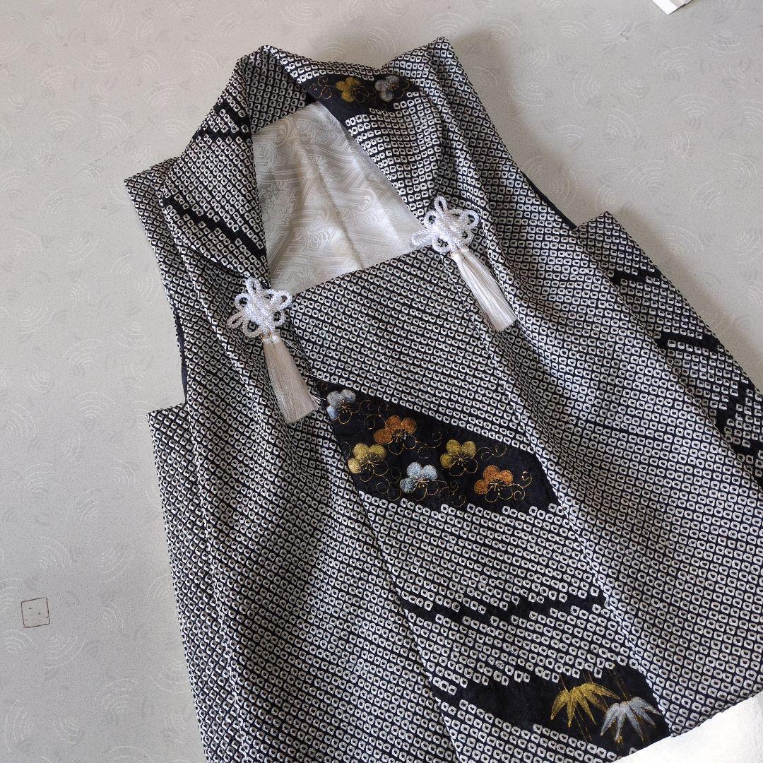 七五三３歳高級正絹総絞り刺繍入りの被布（中綿無し）