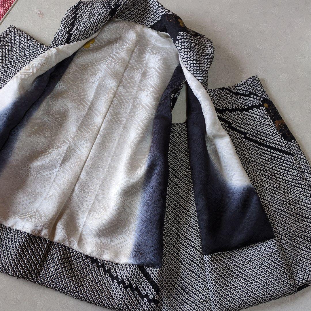 七五三３歳高級正絹総絞り刺繍入りの被布（中綿無し）