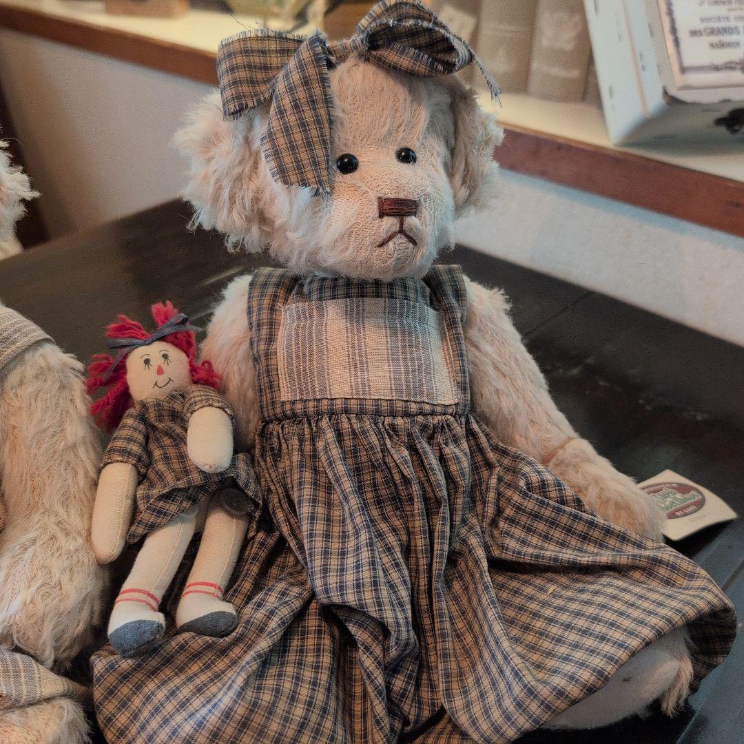 アンティーク　ペア　テディベア