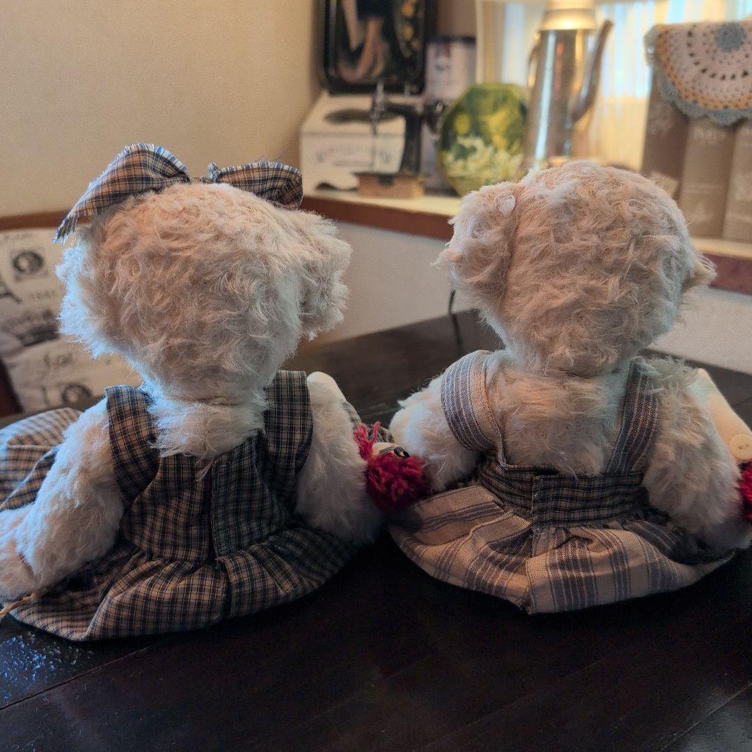 アンティーク　ペア　テディベア