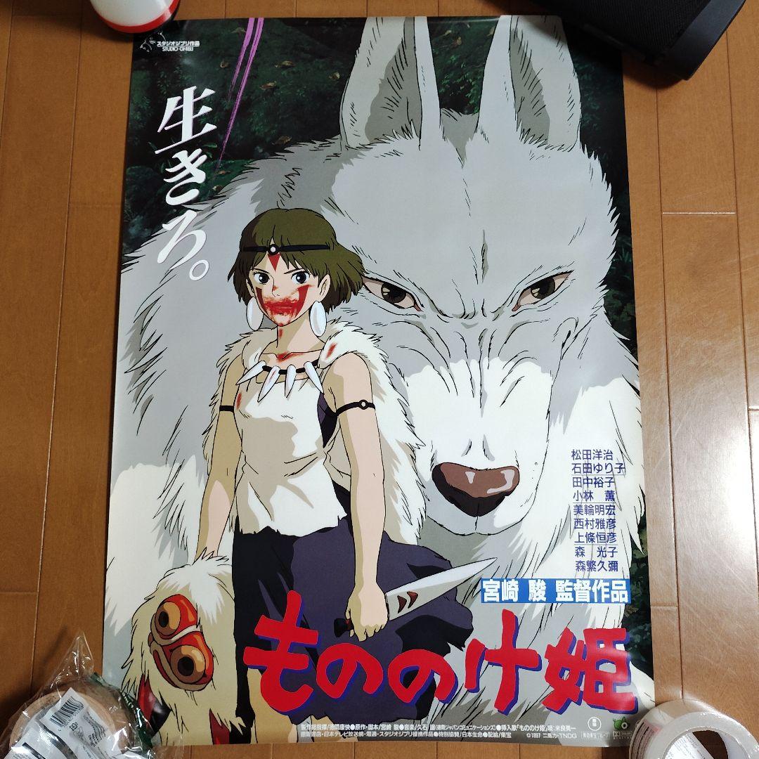 ジブリ　非売品ポスター５枚セット　魔女の宅急便　風の谷のナウシカ　もののけ姫　他