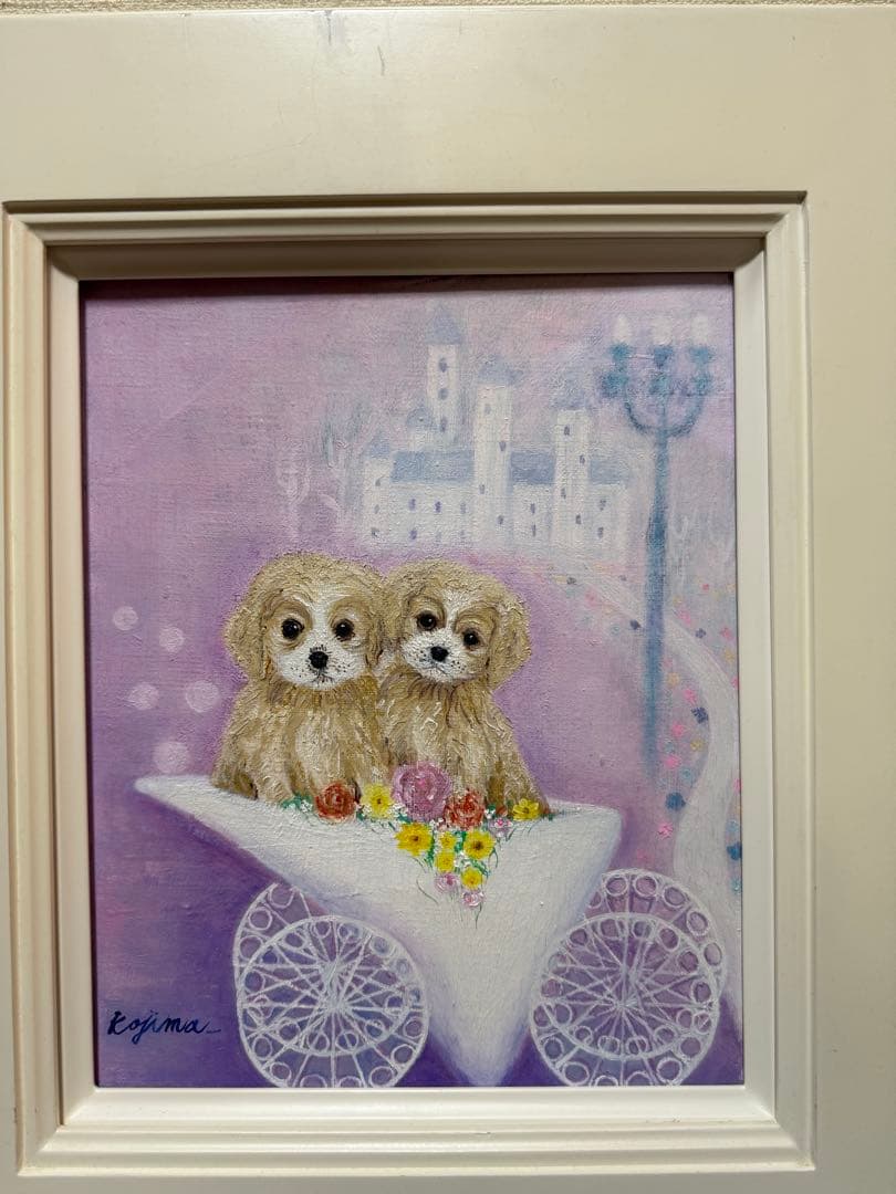 花の車　小嶋智美　油彩画　0204