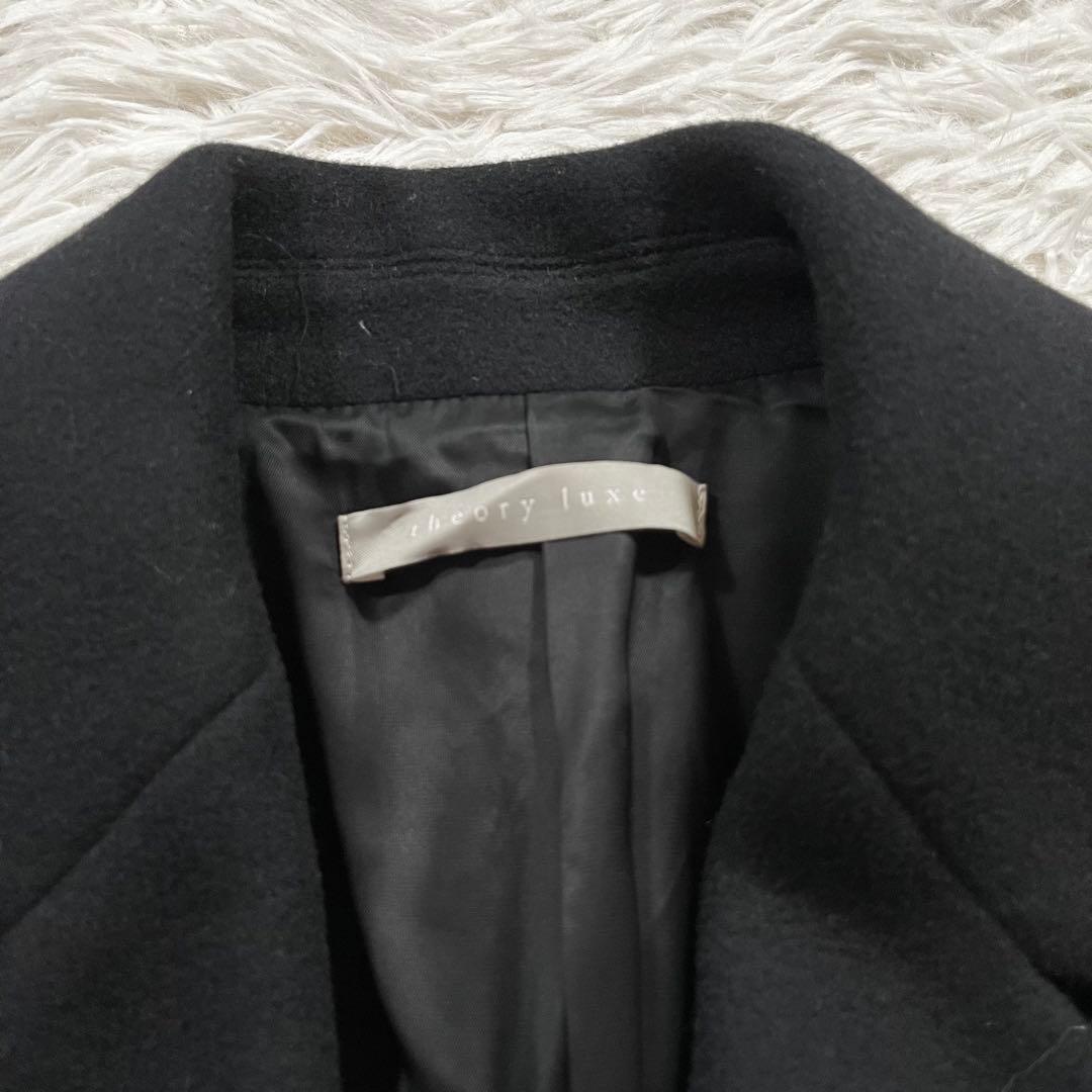 美品✨セオリーリュクス　ダブル　メリノウール　チェスターコート　ブラック　36