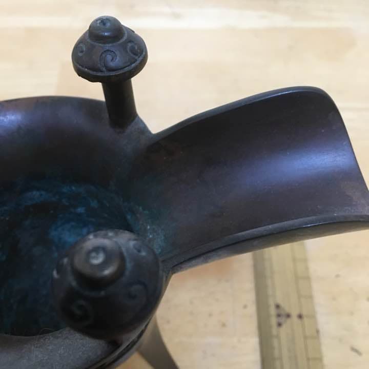 波多野正平造  青銅 饕餮文 爵