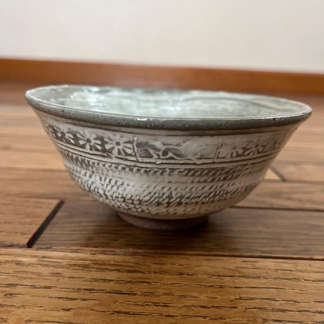 六代清水六兵衛 三島茶碗