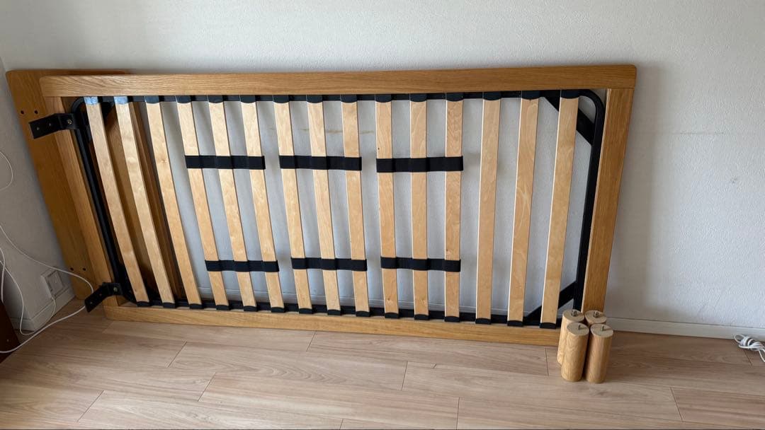 【misima25】無印良品木製シングルベッドフレーム ヘッドボード付