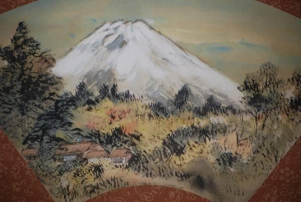 真作/東原方僊/伯耆富士/大山/秋景図/布袋屋掛軸HC-995