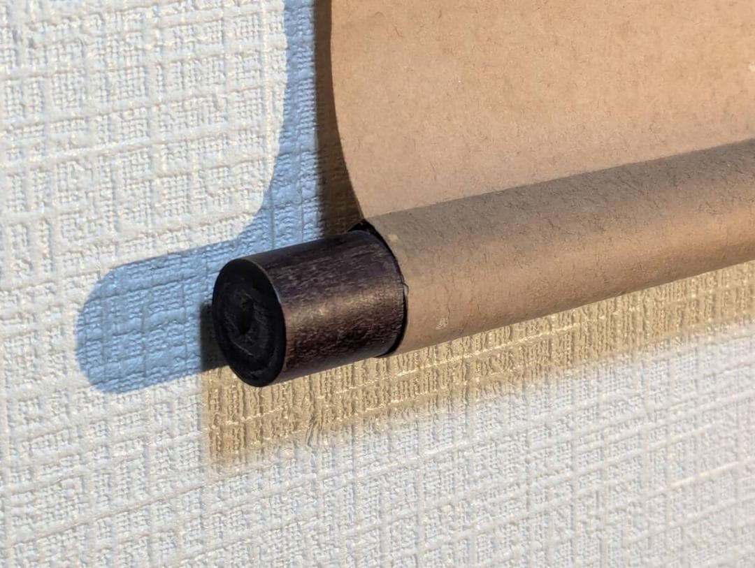 【真作】掛軸　太鼓と俳句図　戯画　和骨董　ユーモア絵画　和装インテリア　U2