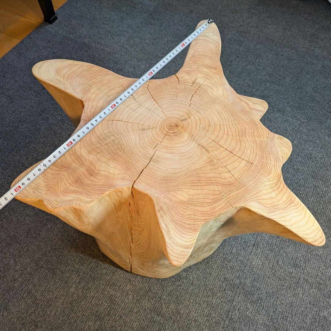 檜　切り株　丸太　椅子　スツール　 テーブル　高さ約31.5㎝