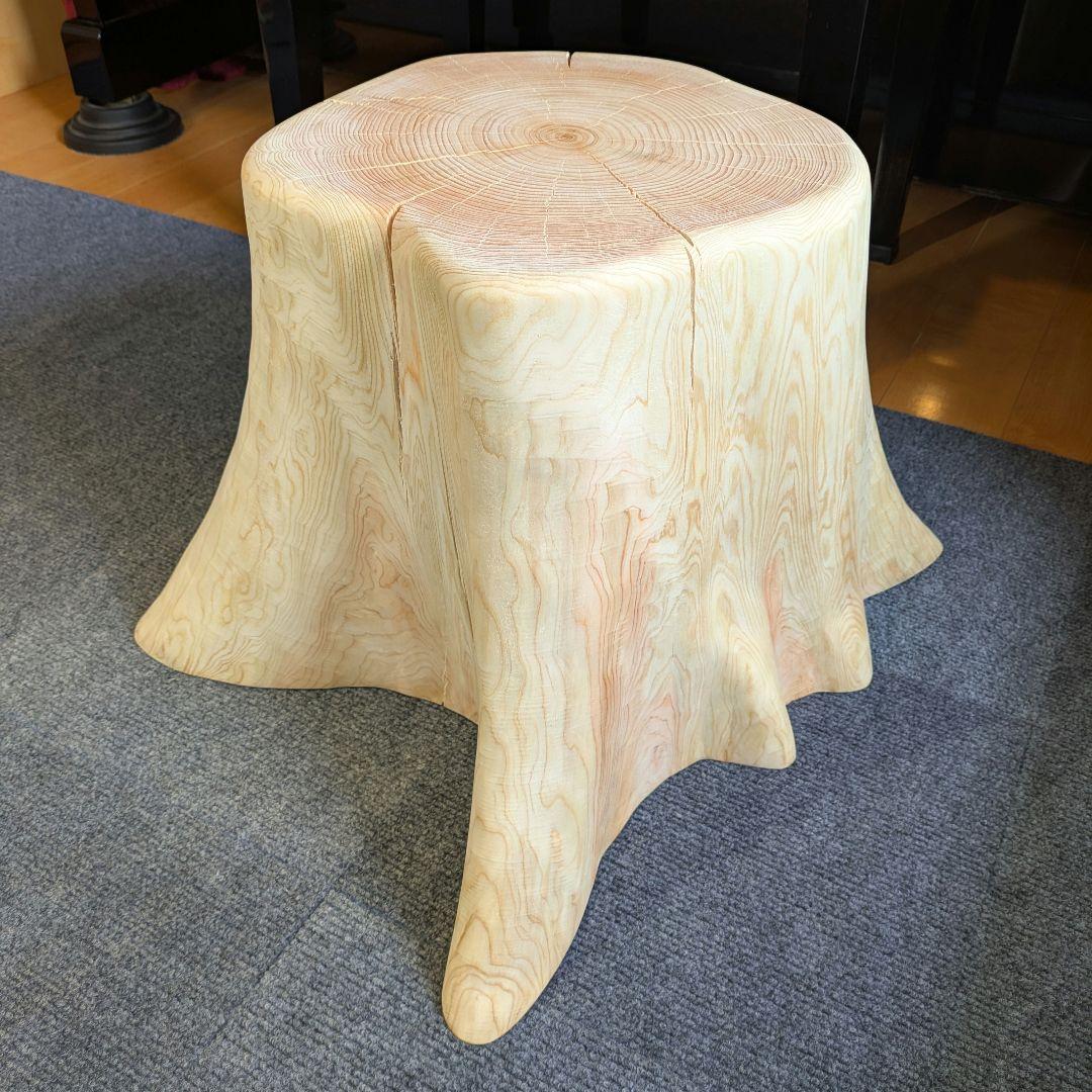 檜　切り株　丸太　椅子　スツール　 テーブル　高さ約31.5㎝
