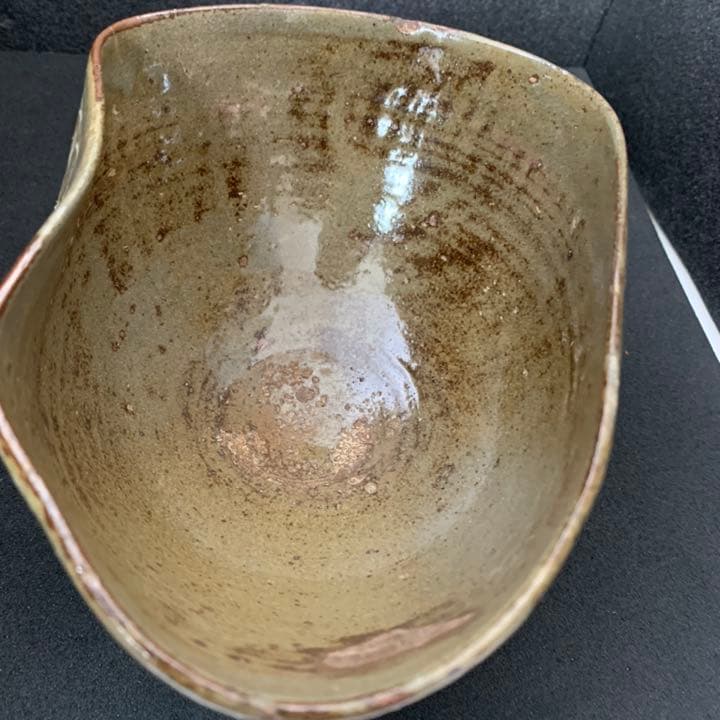 古八代象嵌文　割高台茶碗　茶道具　茶碗　オブジェ　三島象嵌