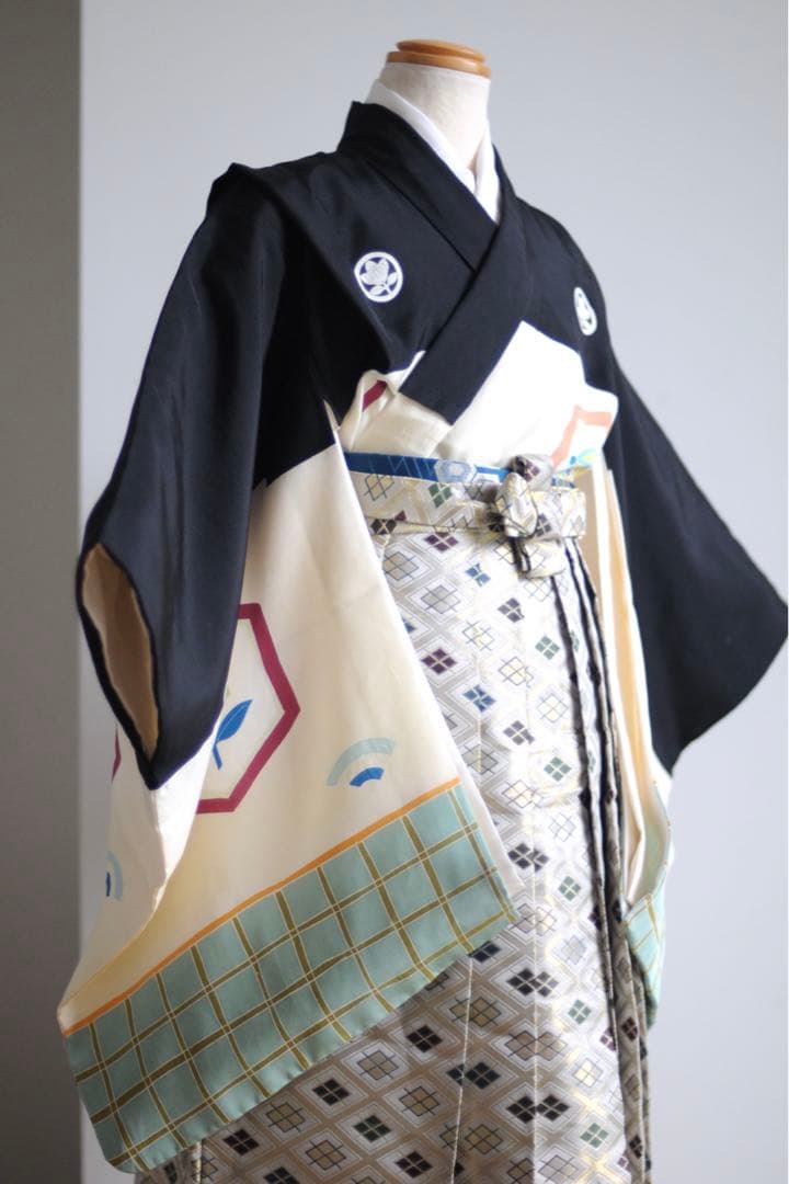 専用 七五三 男の子 ハーフ成人式 正絹 着物 5歳 7歳 10歳 アンティーク