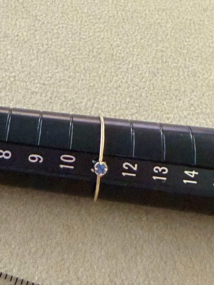 k10 サファイア　ミルグレインミニリング