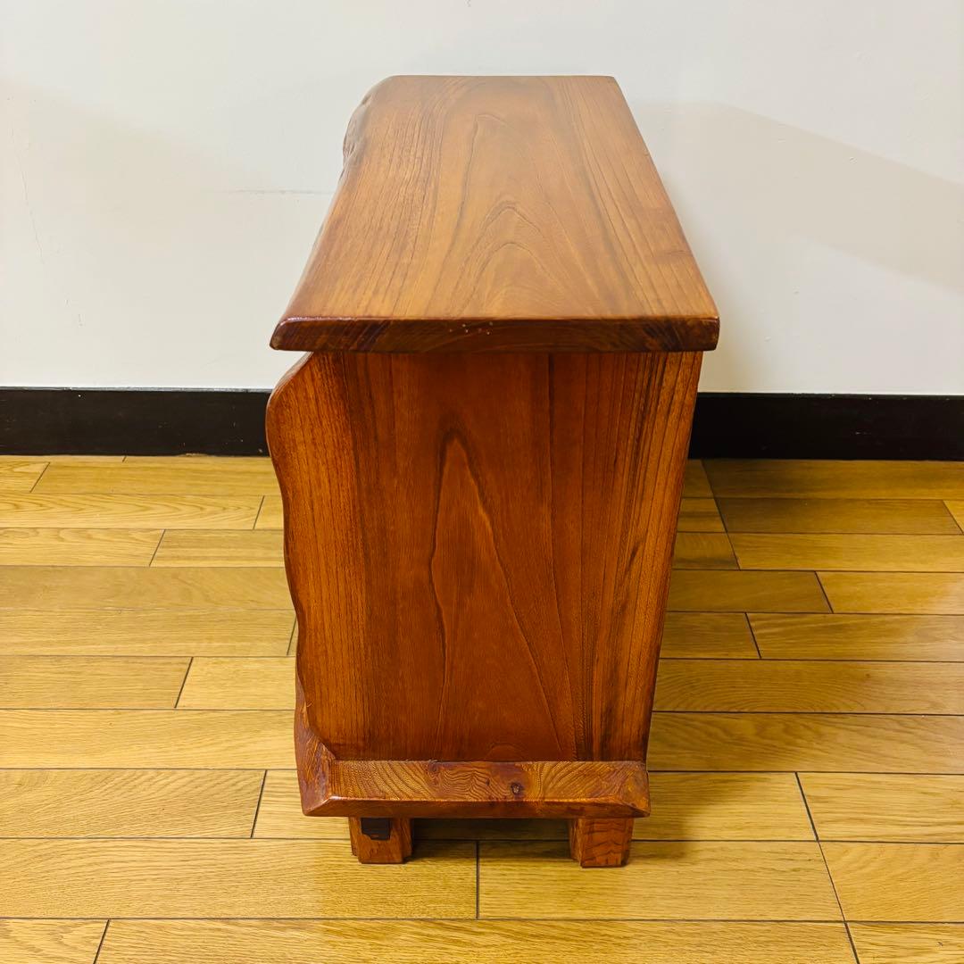 【希少品】深谷木工 木製 天然木 板 脚付き 座卓 サイドテーブル　送料込み
