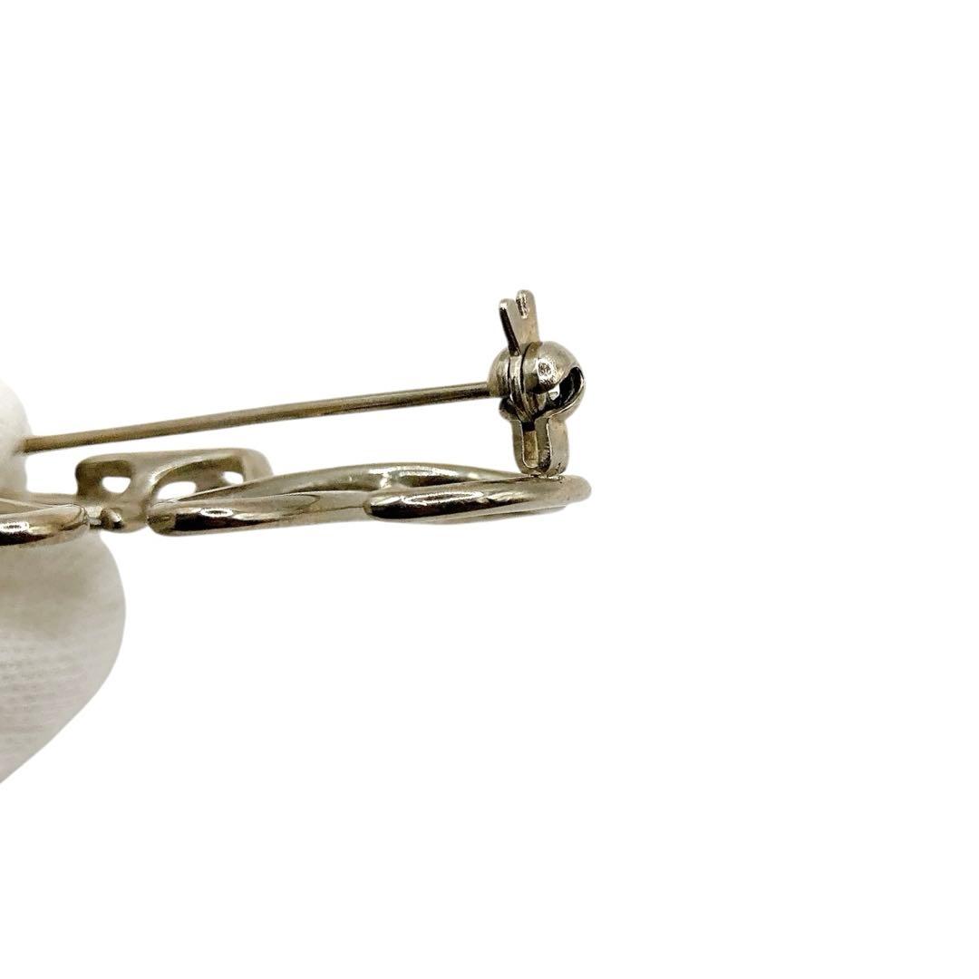 美品✨LOEWE ロエベ　アナグラム　ブローチ　シルバー　正規品　袋付き