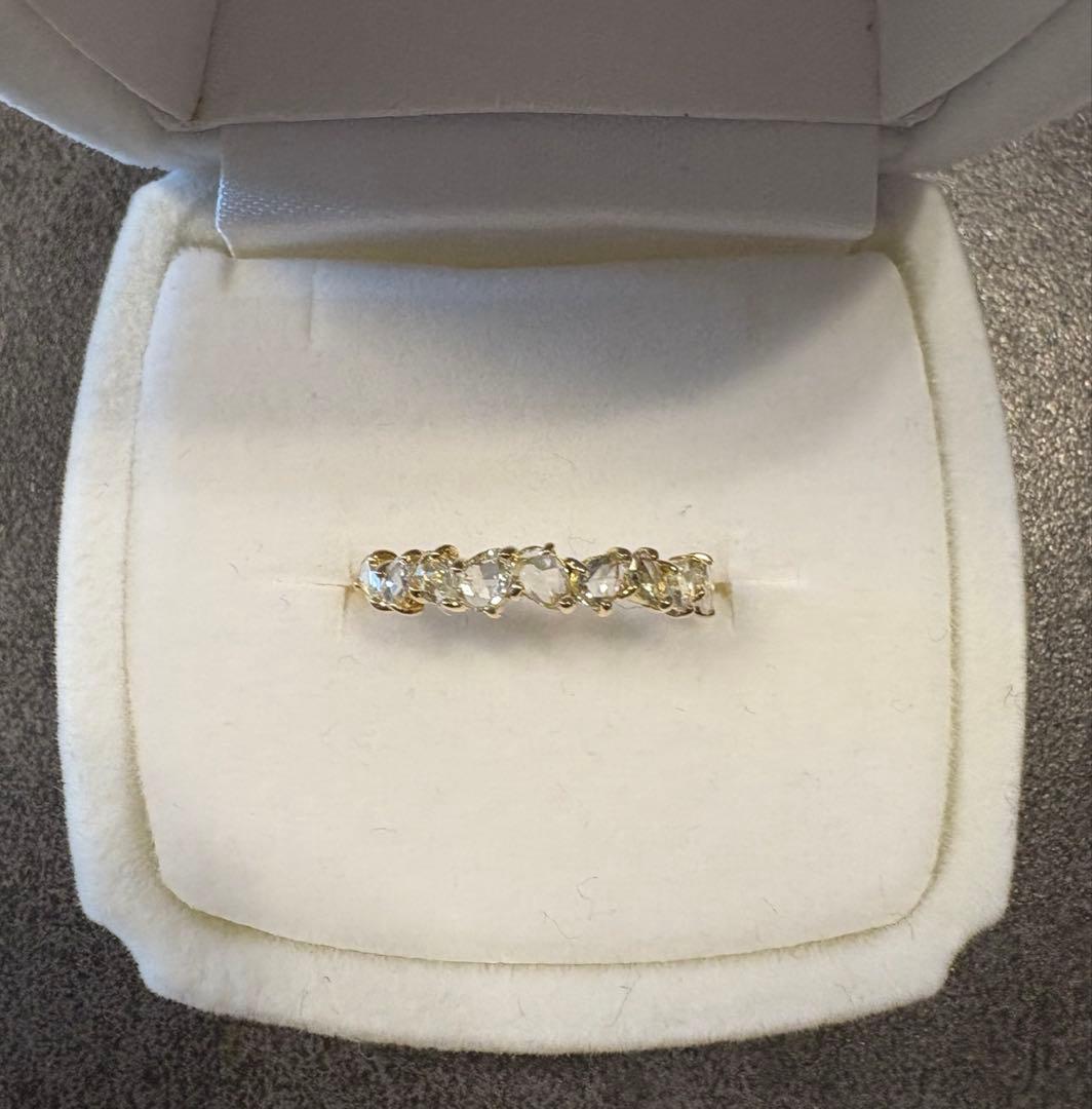 K18YG ローズカットダイヤ　エタニティリング