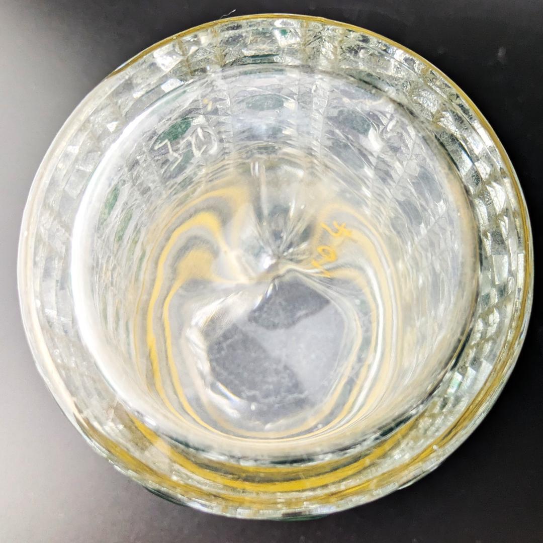 オールドバカラ ディアマン 18㎝ 大型香水瓶 グリーン＆金彩 BACCARAT