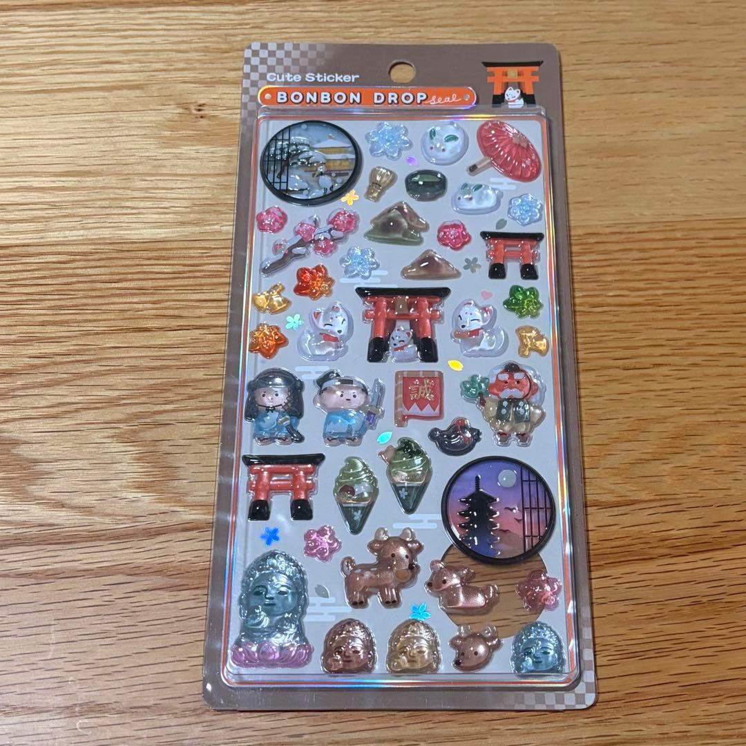 ボンボンドロップシール　和柄