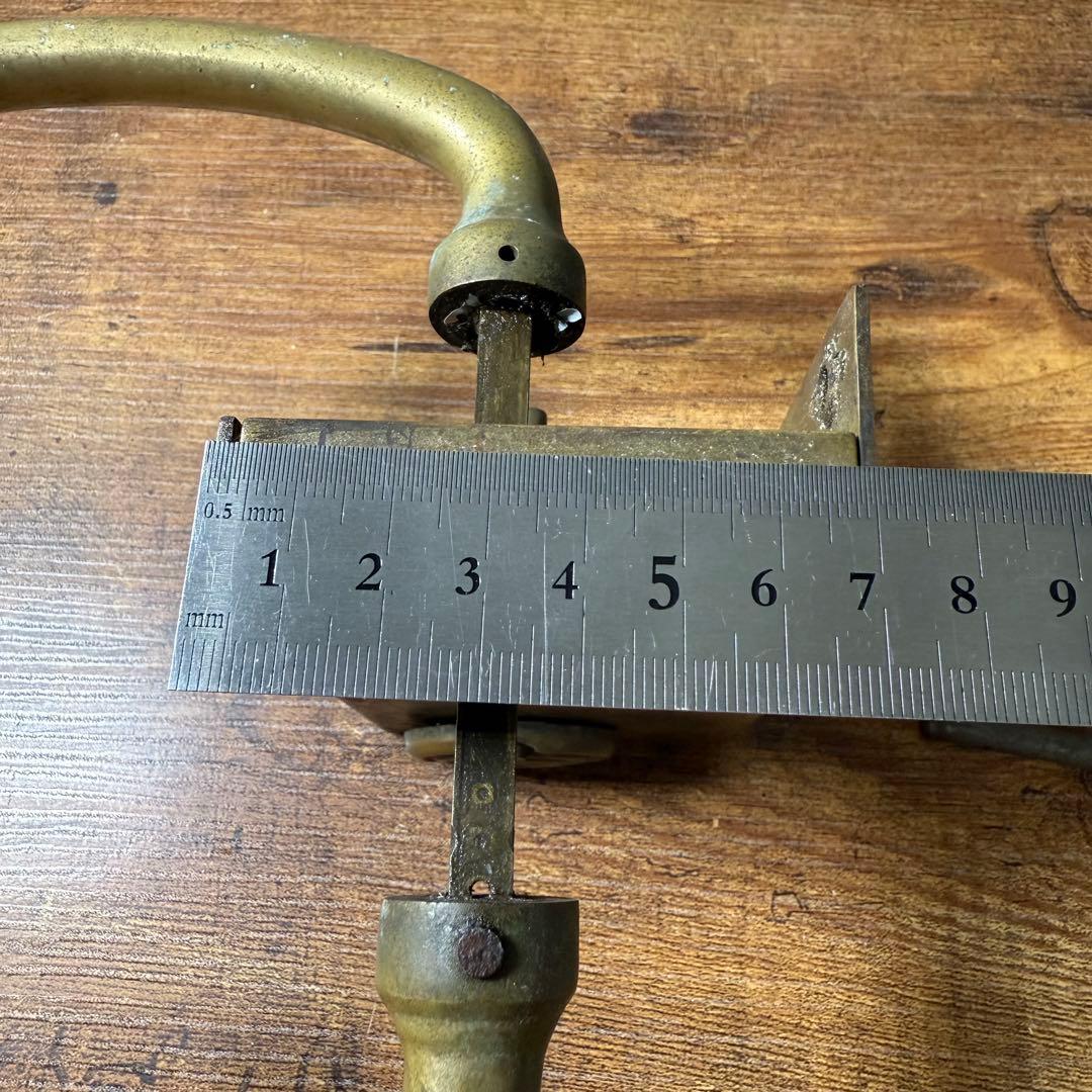 フランス アンティーク ヴィンテージ 鍵付き 真鍮製 ドアノブ