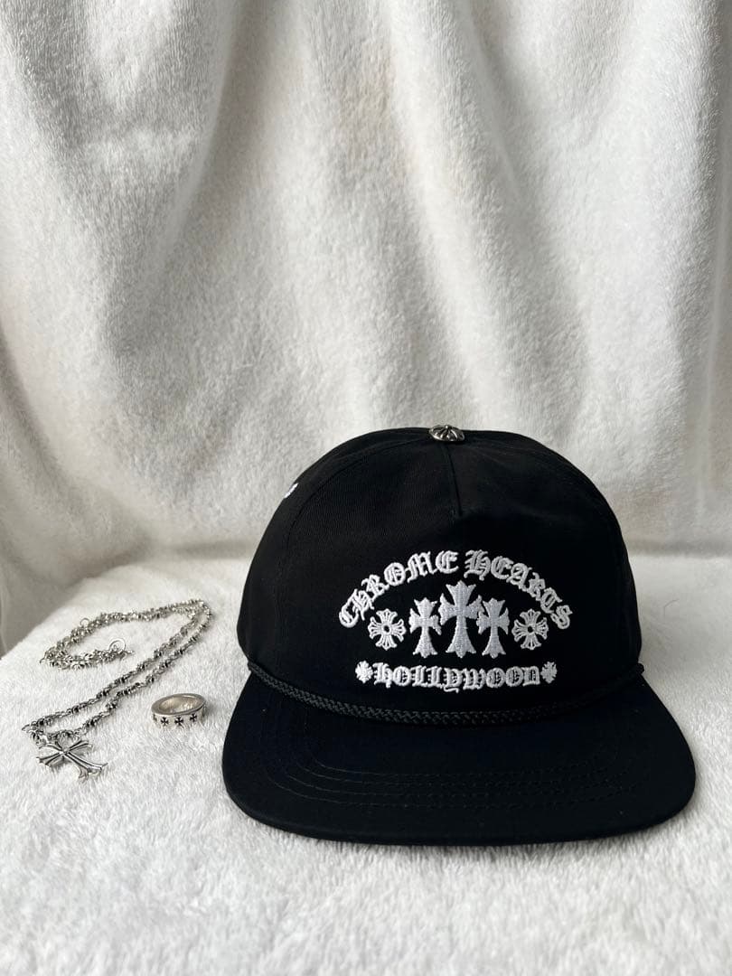 †Chrome Hearts†トリプルクロス 刺繍 キャップ