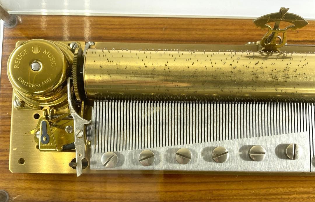 稼働品リュージュシリンダー式オルゴール144弁3曲　東Y7-0217☆1Fチコサ