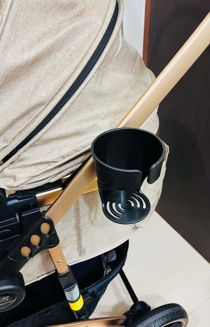 SKISOPGO ペットカート 犬用ベビーカー カーキ