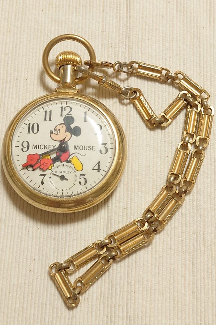 BRADLEY 手巻き懐中時計 ディズニーランド25周年記念 USA　動作未確認
