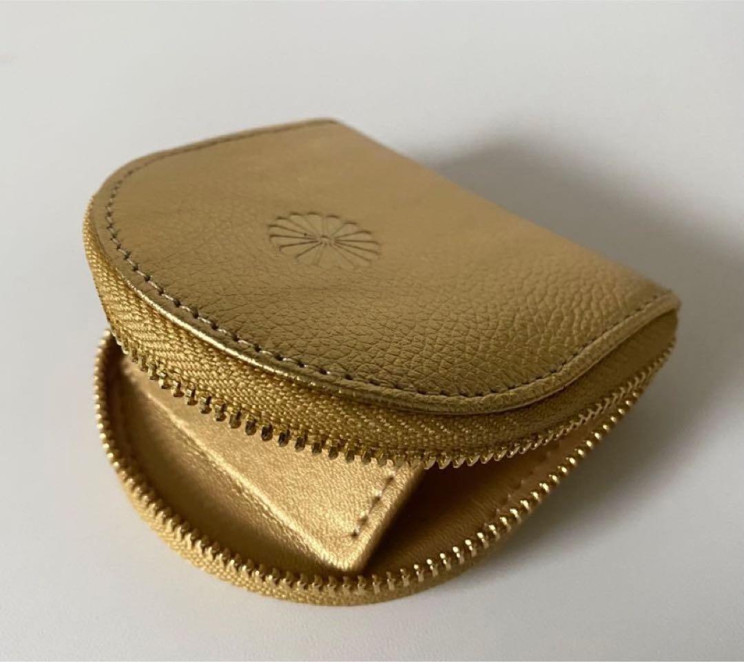 【即日発送】皇居小銭入れ財布ゴールド