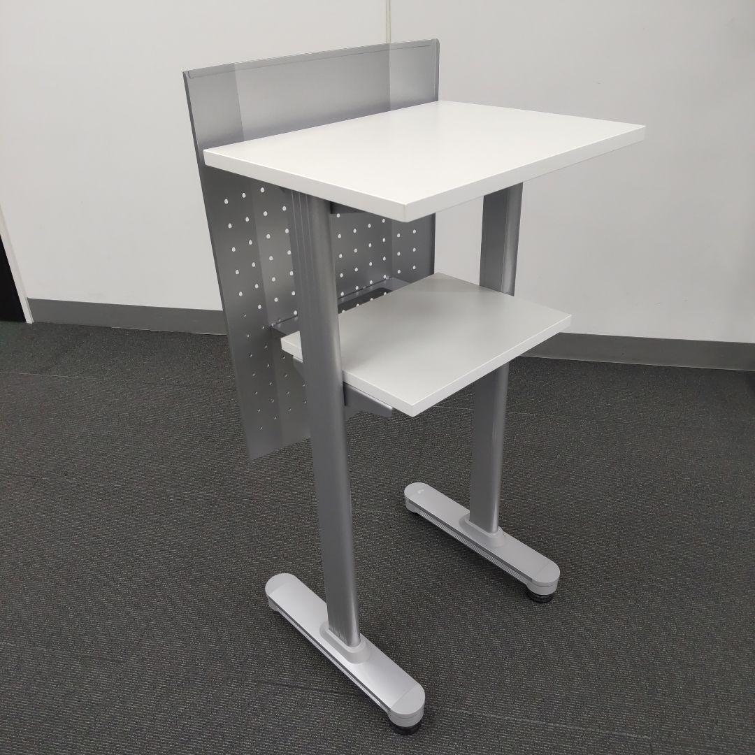 【美品】演台・司会台PLUS（プラス）ホワイト×シルバーW500