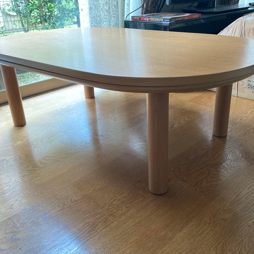 無印良品楕円形こたつ　タモ材　ナチュラル