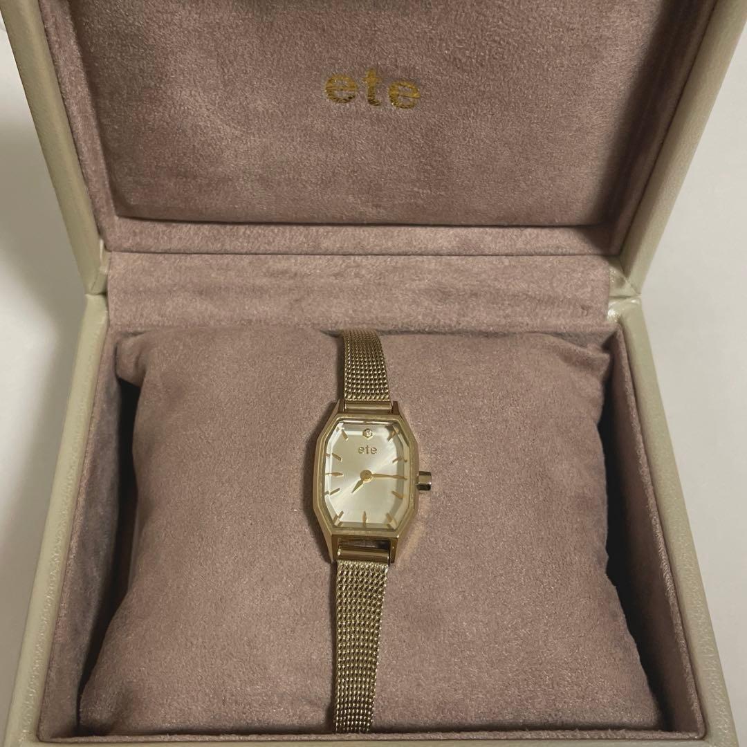 ete 腕時計 イエローゴールド&レザーベルト