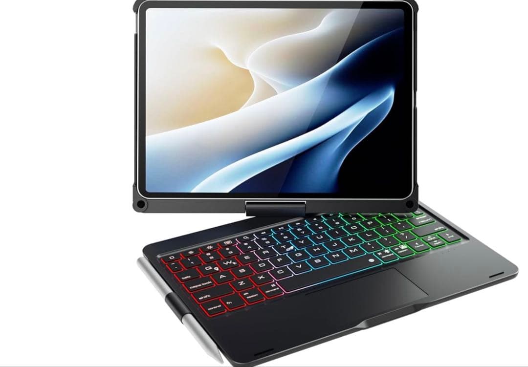 iPad用キーボードケース 360°回転