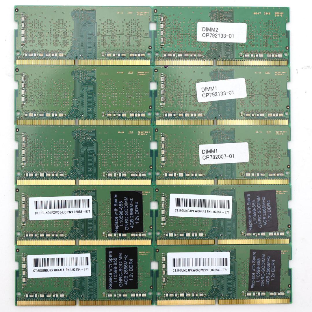 Samsung DDR4 PC4-2666 4GB×10枚　【S2666⑤】