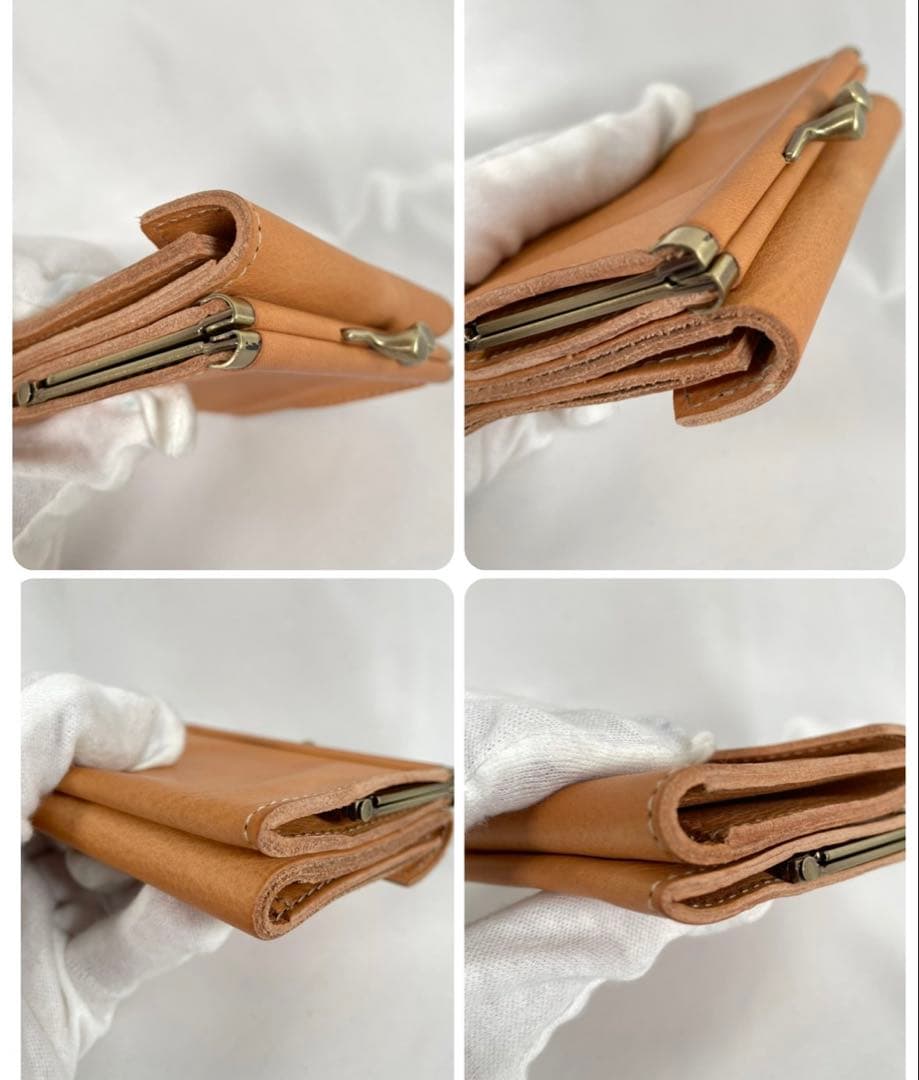 未使用 IL BISONTE イルビゾンテ 三つ折り財布 がま口 コンパクト