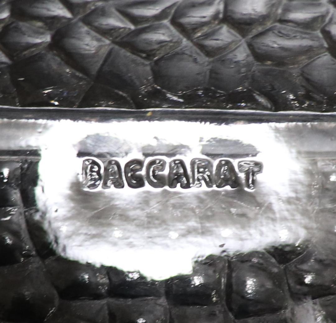 オールド・バカラ 鱗カット装飾 金彩 トレー ゴールド クロコ アンティーク