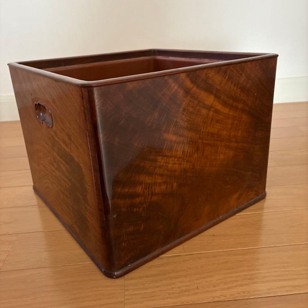 木製火鉢 黒江屋漆器店 C2229 古いラベル付き