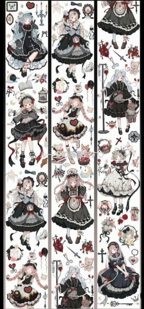 J382＃福斯特花园女巫(PET)xx studio切り売り海外人物マステ女の子