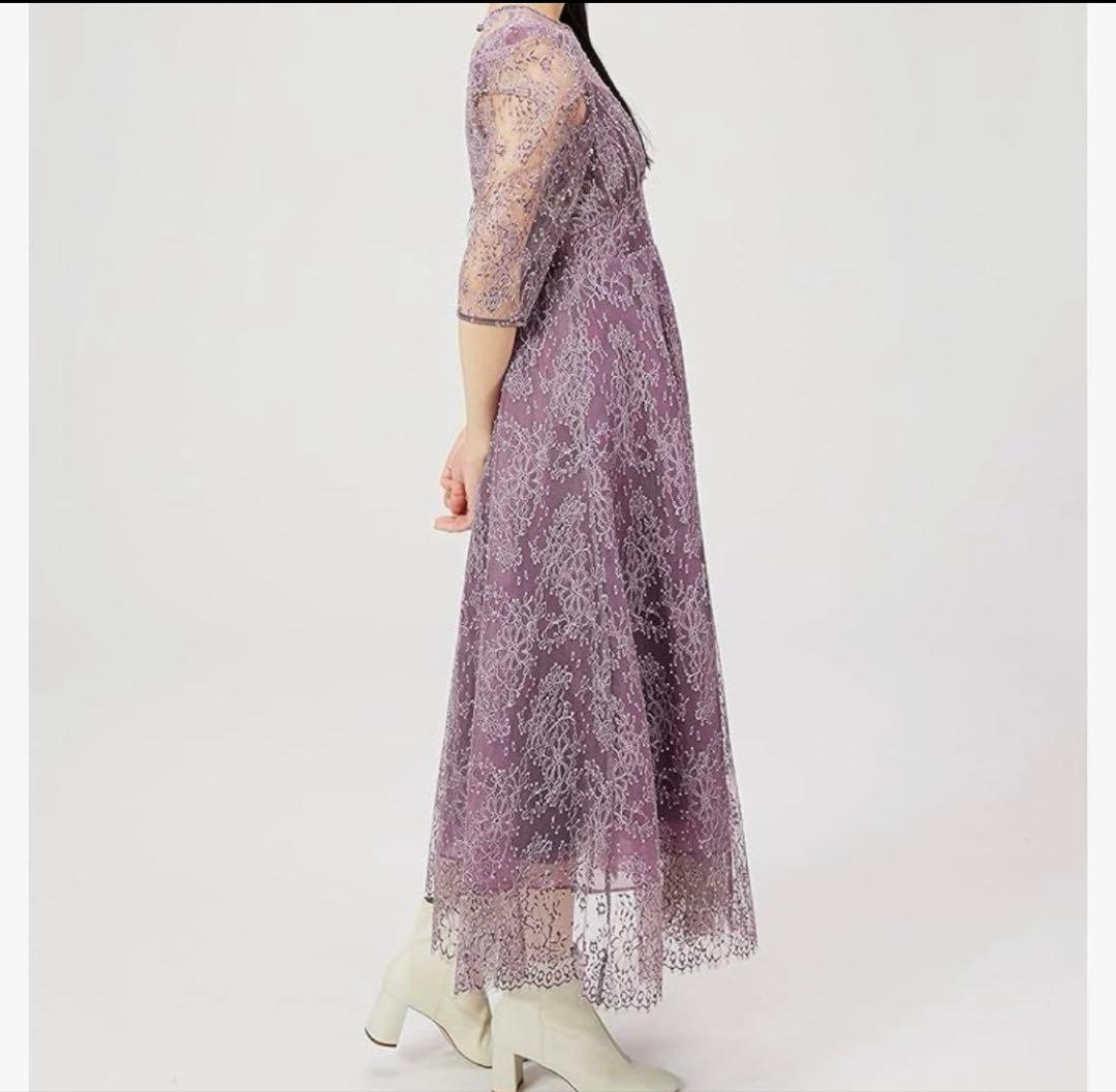 スナイデル　パワーショルダーレースドレス