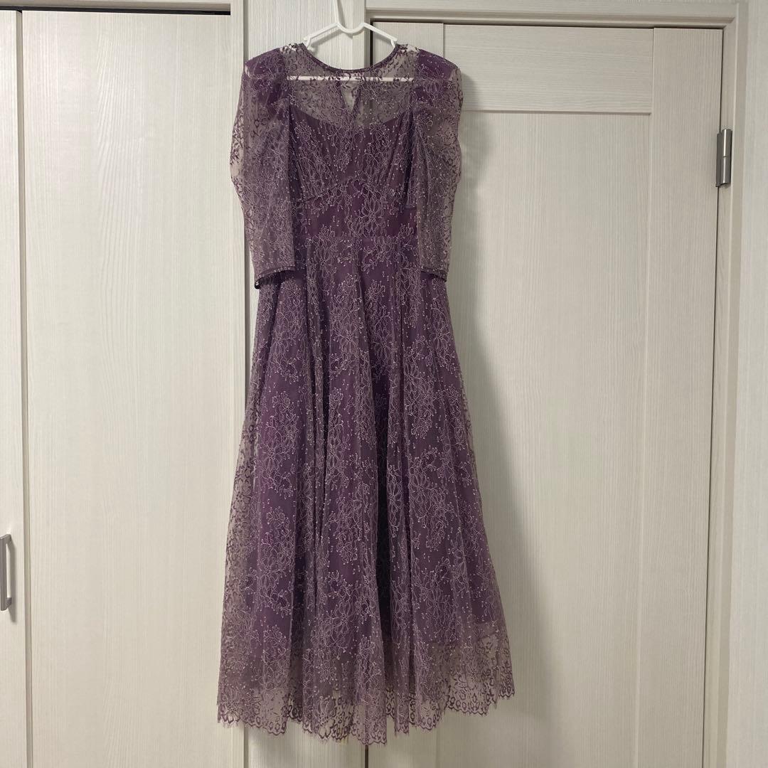 スナイデル　パワーショルダーレースドレス