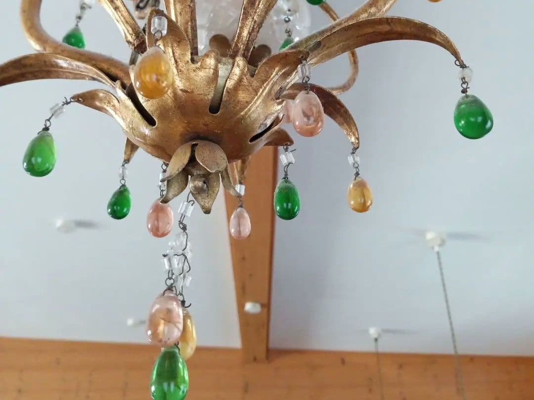 【1点物！超レア！】フランス製　アンティーク　シャンデリア　ランプ　ブロカント