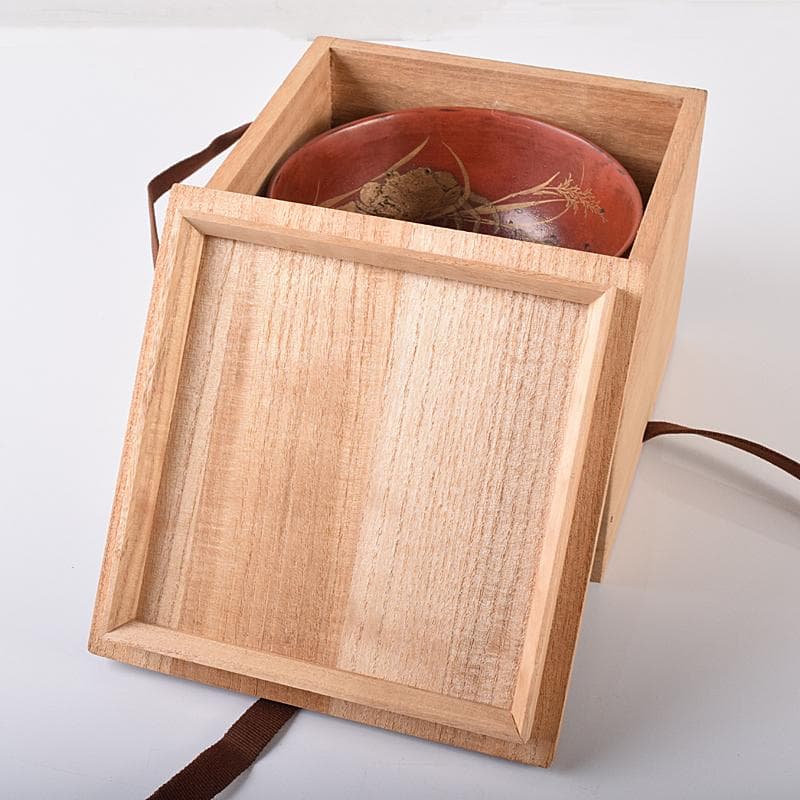 根来漆　金銀蒔絵　蟹文椀　時代箱付　M　R7922