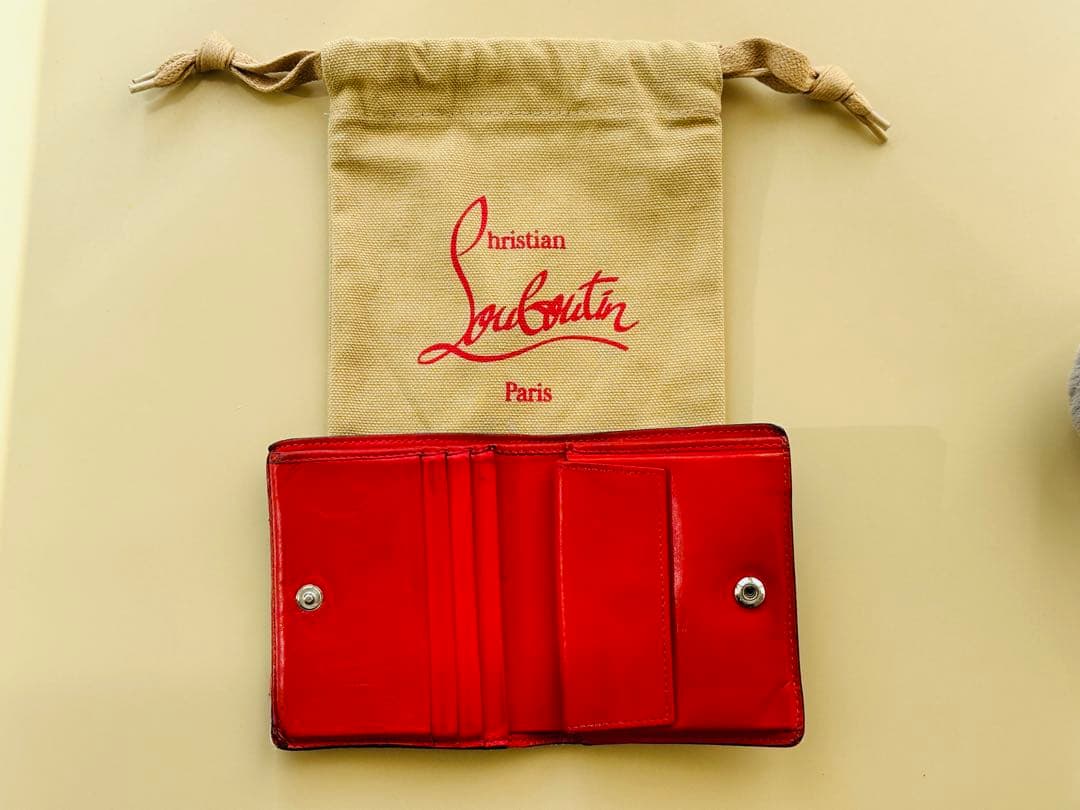 本日迄値下‼️希少限定カラー‼️クリスチャン　ルブタン DRAWER 二つ折り　財布