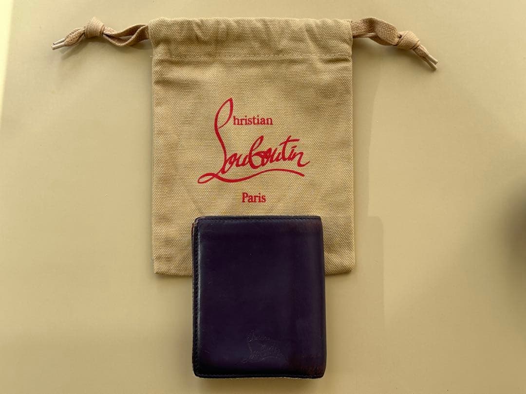 本日迄値下‼️希少限定カラー‼️クリスチャン　ルブタン DRAWER 二つ折り　財布