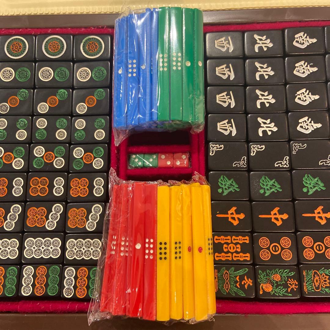 麻雀牌セット モノグラムデザイン レア